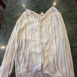 Elegant White Button-Up Women's Top